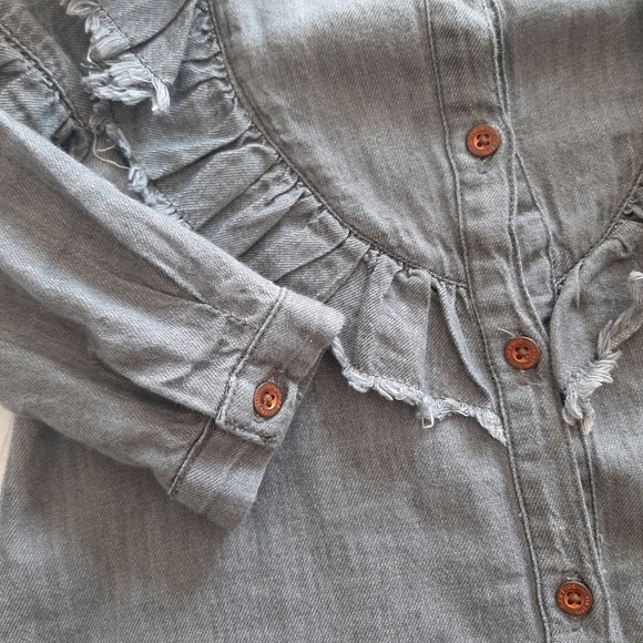 NOPPIES "The Sappington" Denim Dress, Grey, size 6-9 months - Picture 3 of 5